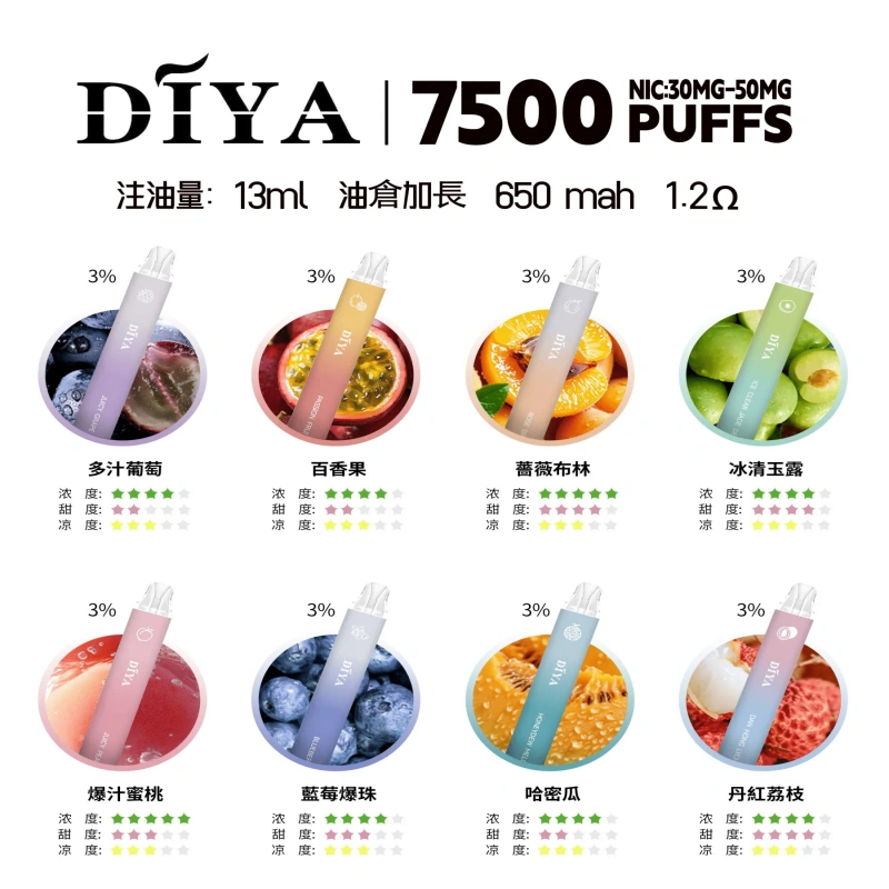 DIYA 叮啞 7500口一次性電子煙 1 DIYA 叮啞 7500口一次性電子煙